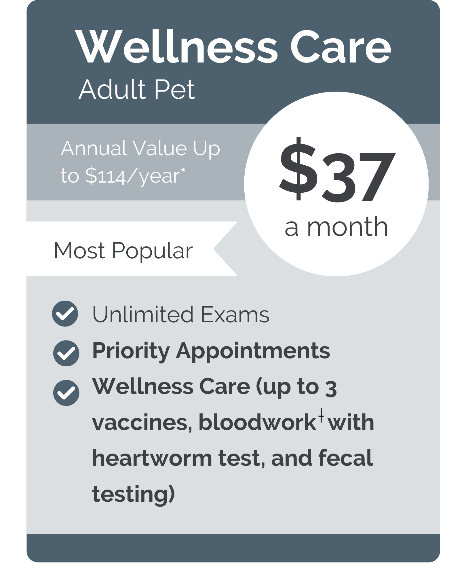 Lake City VIPet Plan_pricing_Wellness